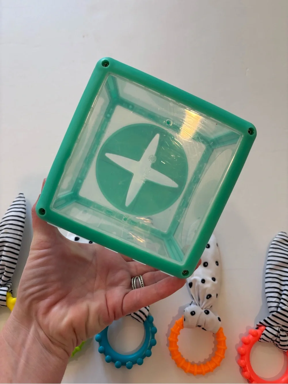 SASSY rainbow ring drop toy baby toy